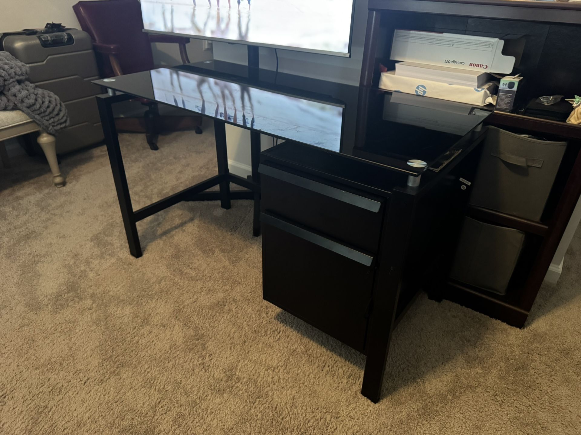 Glass Top Desk