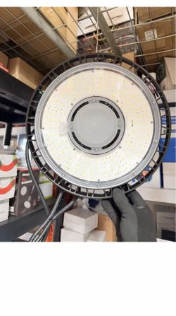 100W LED High Bay Light 5000K Daylight Dimmable UFO Shop Light for Garage Warehouse Workshop Barn Factory Commercial Lighting 12000LM Ceiling Fixture 