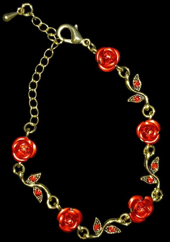 Red Rose Gold Bracelet