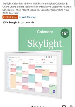 Skylight Calendar FAMILY ORGANIZER 15” like new still have the box