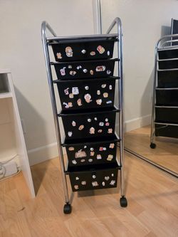 Black Drawers Organizer With Wheels