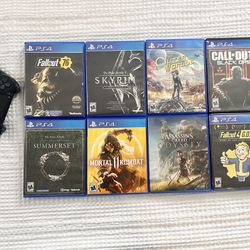 PS4 Controller & 8 Games