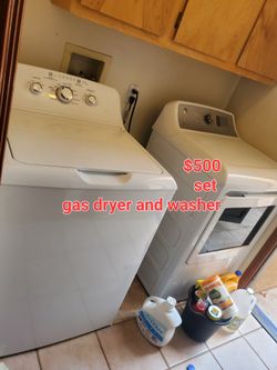 Washer and gas dryer
