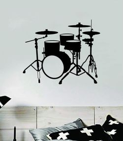 PRE MADE Wall Decal Home Decor Drumset