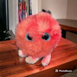 2022 TY Puffies SHELDON the Coral Octopus (4 Inch) Stuffed Puff Ball Plushie