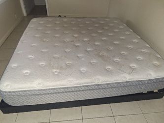 King Size Mattress & Wooden Bed Frame