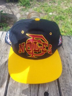 Vintage 1990s Florida State Seminoles Snapback Hat – Cardinal Cap | Black & Gold FSU NOLES