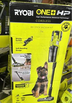 Ryobi 18v hp stick vacuum with battery and charger