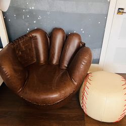 Kids baseball glove chair new arrivals