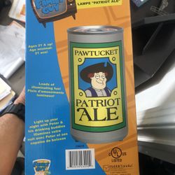 Family Guy Collectors lamp - Revolving Images / Patriot ALE For You Favorite Room..NEW!