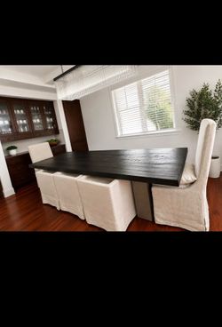 Rustic Solid Wood Dining Table (Restoration hardware )