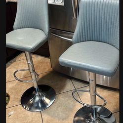 Set Of Two Swivel Bar Stools 