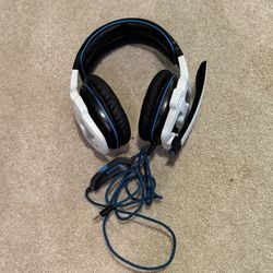 SADES SA-810 Gaming Headset with Mic – Wired Over-Ear, Blue/White