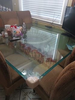 Free huge heavy table glass