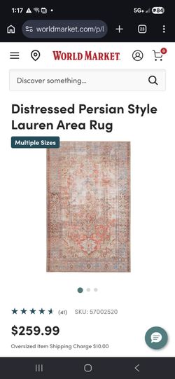 Reversible World Market rug (5'x7.5')