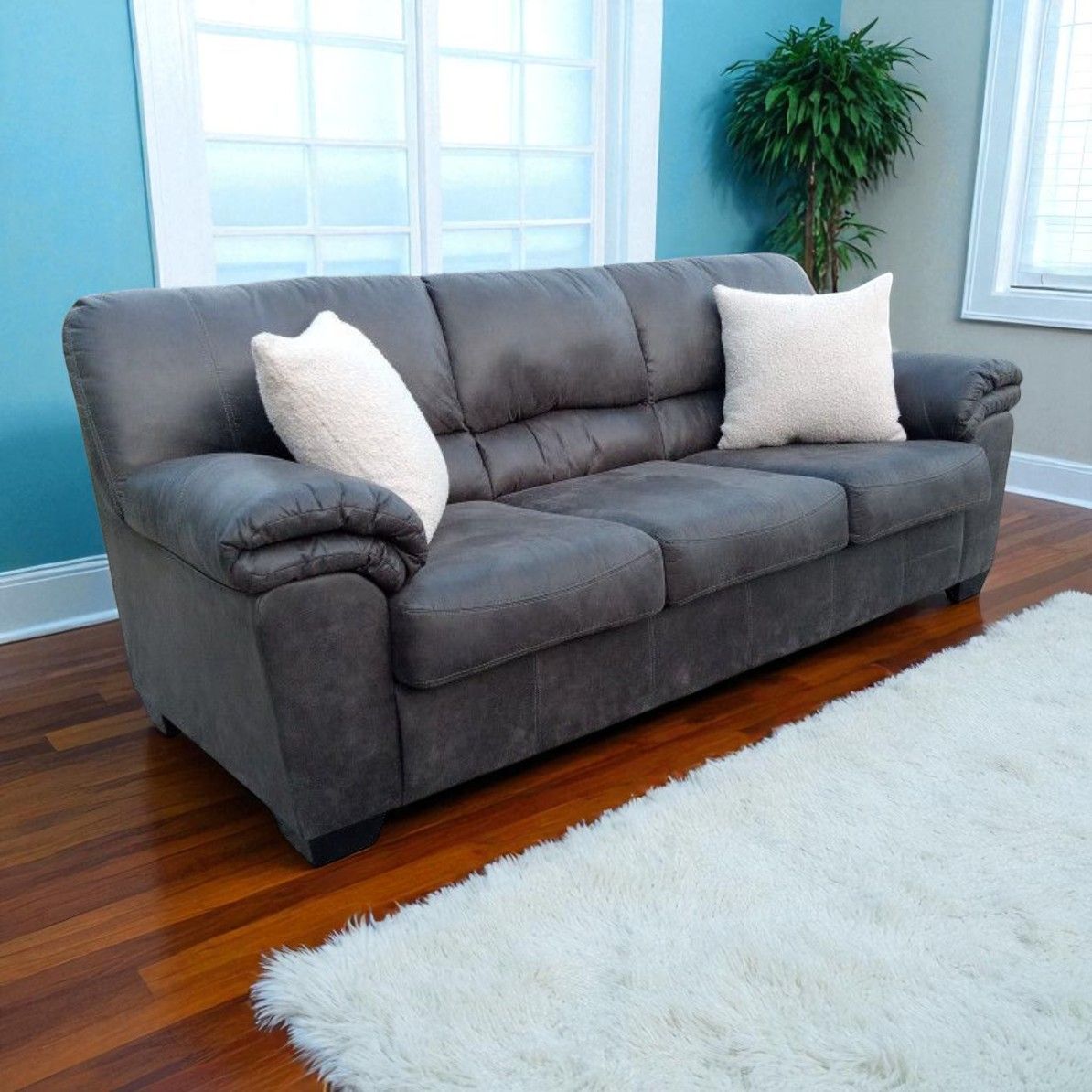 Gray Suede Ashley Furniture Bladen Sofa