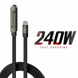 [NEW] 240W Fast Charging Cable with Built-in Phone Stand - 5FT