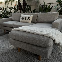 West Elm Modern Grey Sectional 