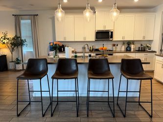 Faux leather Bar stools set of 4
