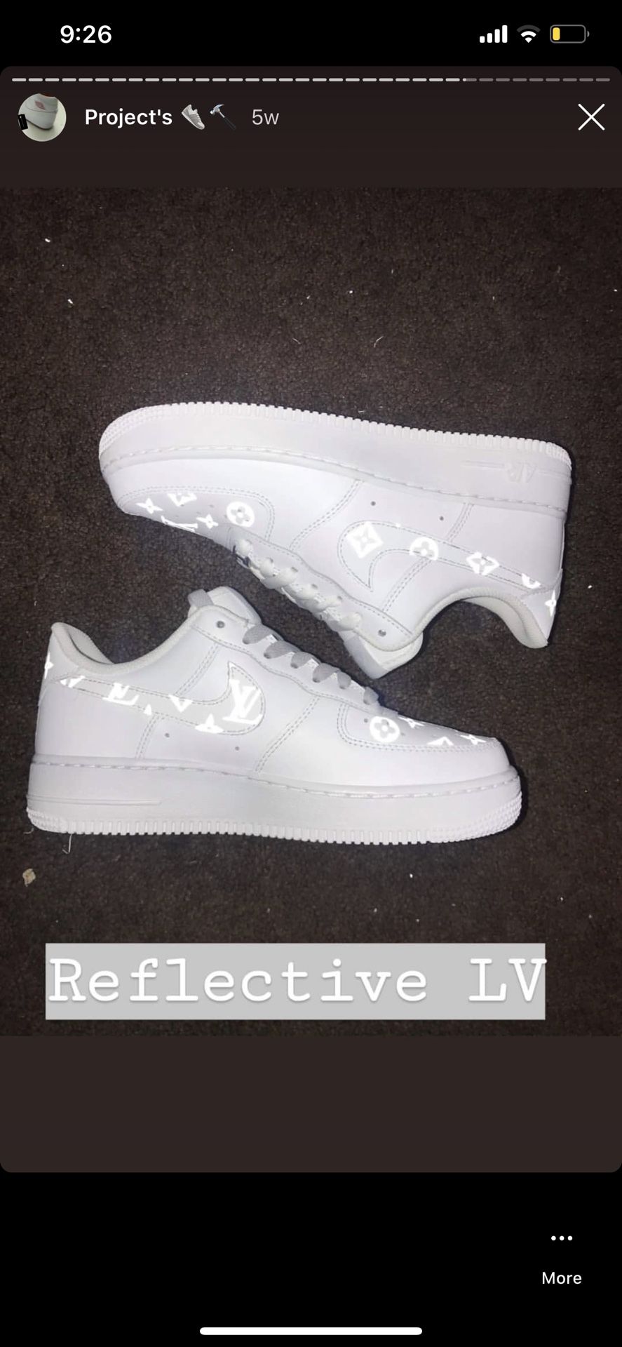 Air Force reflective Louis Vuitton
