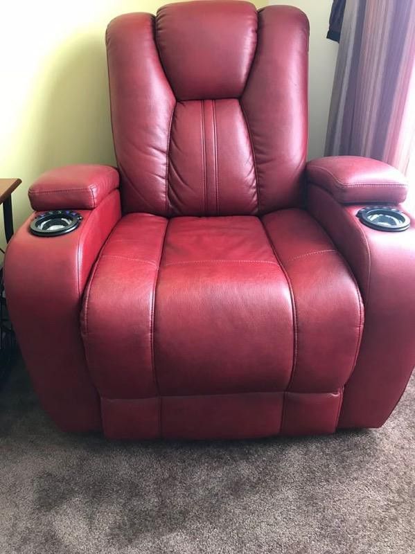 Leather recliner