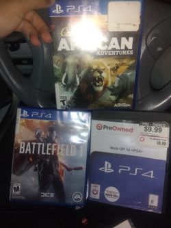 Battlefield 1/cabela and Moto gp Ps4/PlayStation 4 games bundle