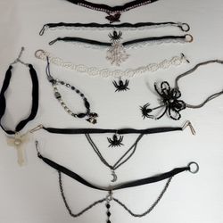 Take All Gothic Chokers. There Is One Beaded Phone Strap With Sanrio Kuromi Charm. Price Is For All! Pick Up Only In Torrance 