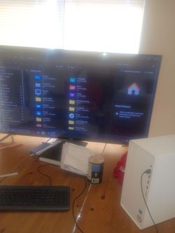 Hp 2026 computer tower with 32 inch flat screen tv