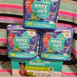 Pampers Easyups And Baby Wipes Bundle