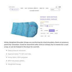 Mosaic Minky Weighted Shoulder Wrap Oven Blue