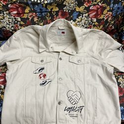 TOMMY HILFIGER LEWIS HAMILTON X H.E.R. ECRU TRUCKER JACKET