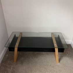 glass top modern coffee table