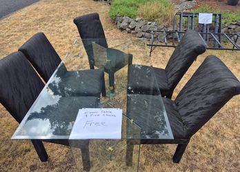 Free glass table and chairs
