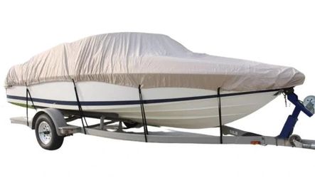 ft Tan V-Hull Fish Ski Boat Cover Fits 25 to 26 Boats