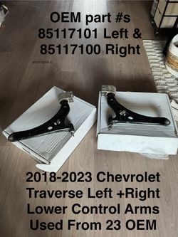 2018-2023 Chevy Traverse Lower Control Arms