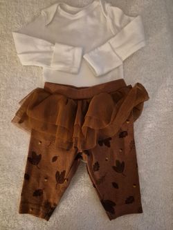 NEW! Baby Girl Set, Onesie & Pants, Size Newborn