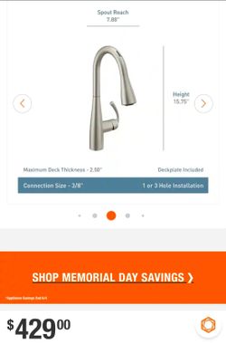 MOEN Essie Smart Touchless Pull-Down+voice/app control Kitchen Faucet - Spot Resist Stainless/77023