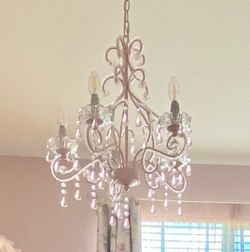 Pottery barn kids Lydia chandelier in pink or white