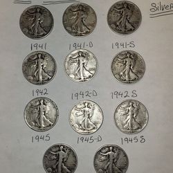 Walking liberty half dollars