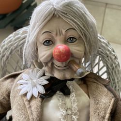 Vintage Hobo Clown Doll 20”