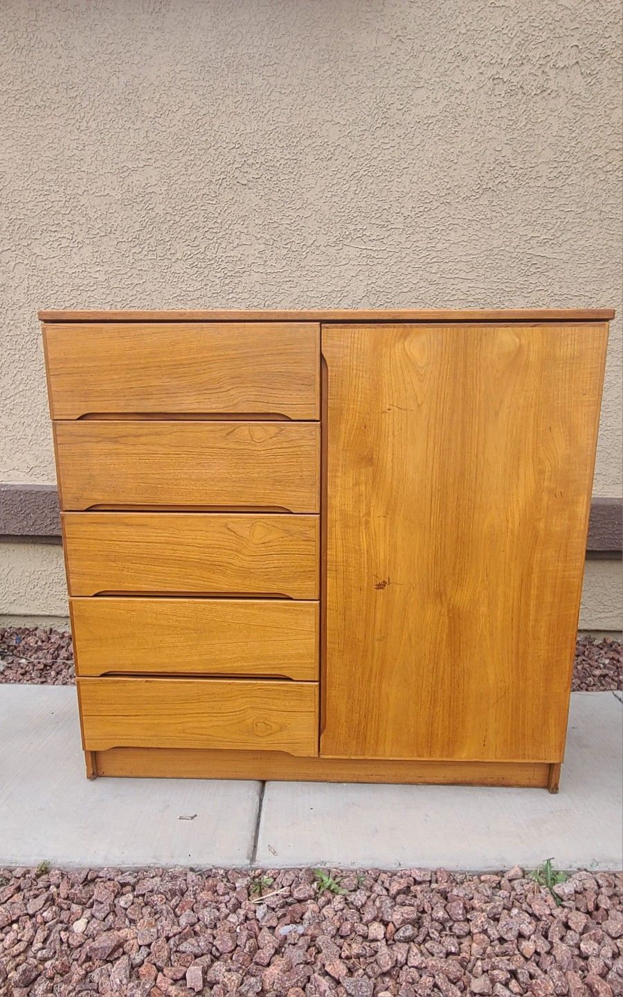 Teak Armoire/ Gentlemans Chest