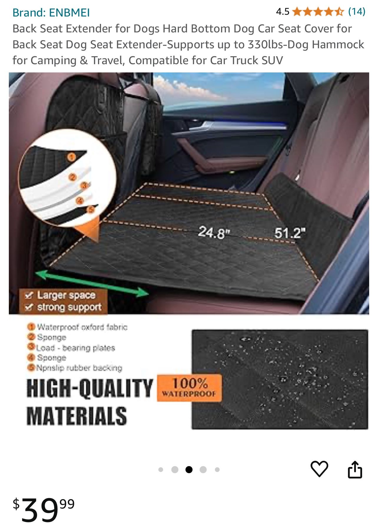 Dog backseat Extender