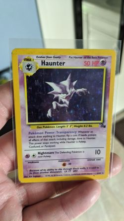 Haunter Fossil set Pokemon WOTC holo