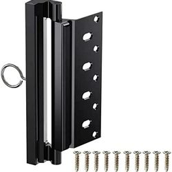 Home Security Door Lock with Pull Ring,Upgrade Easy Open Childproof Door Reinforcement Lock with 8" Stop Withstand 1800 lbs for Inward Swinging Door, 