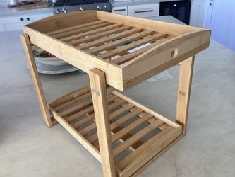 2 Bamboo under sink organizers