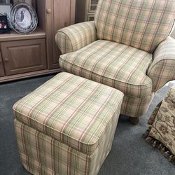Large Accent Chair With Ottoman