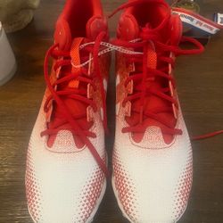 Under Armour Men's Spotlight Fran 3.0 Football Cleats Red/White Size 13