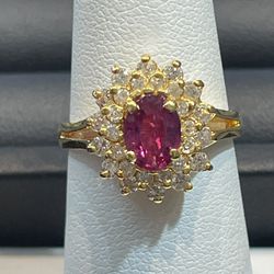 18K YellowGold | Ruby & Diamonds Ring