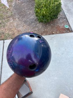 Purple Blue Sparkle Bowling Ball and marble orange Bowling Ball