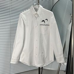 Thom Browne Embroidered Dolphin Shirt